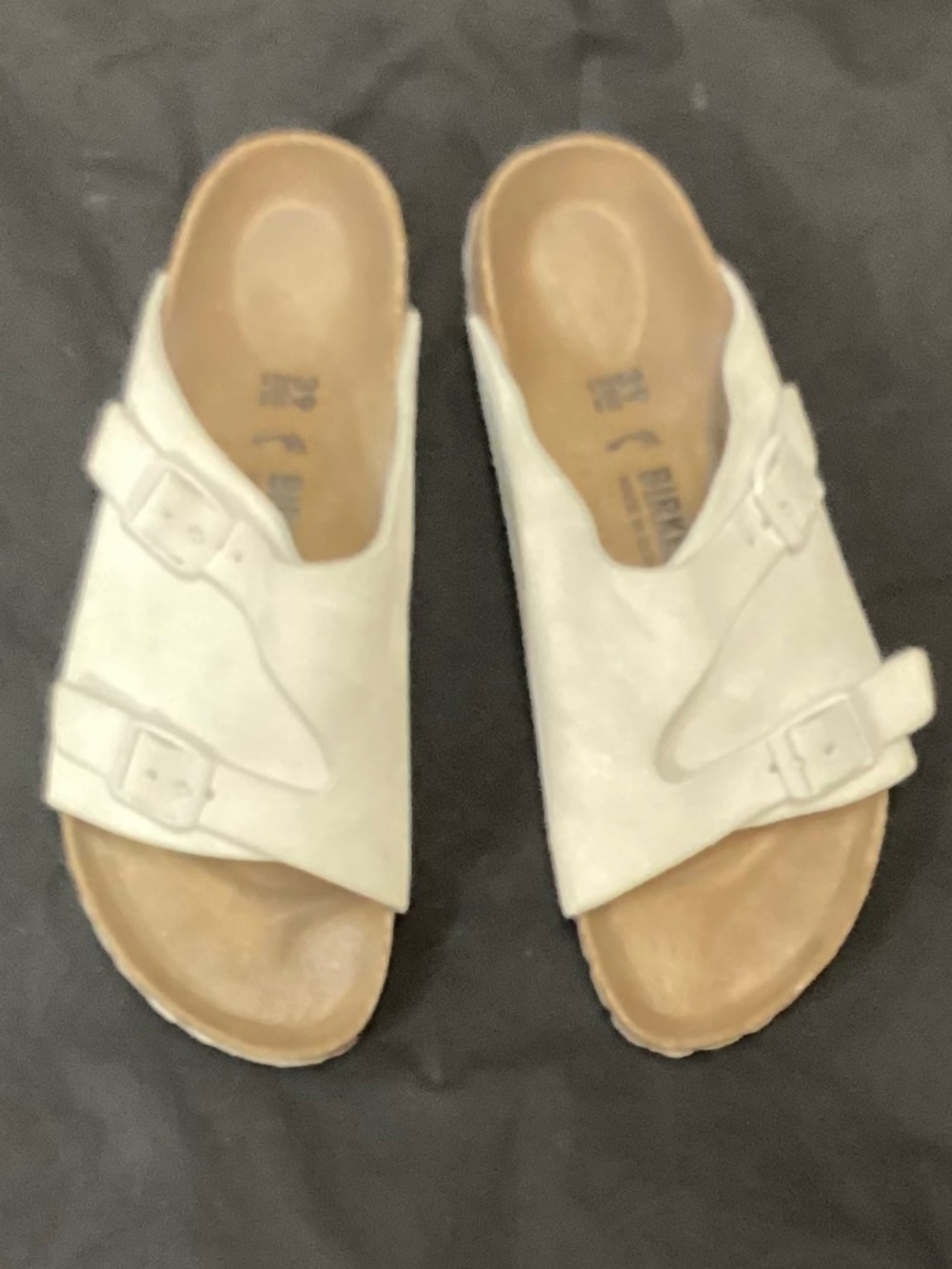 Birkenstock Zurich sandals off white suede upper size 8 EU 39